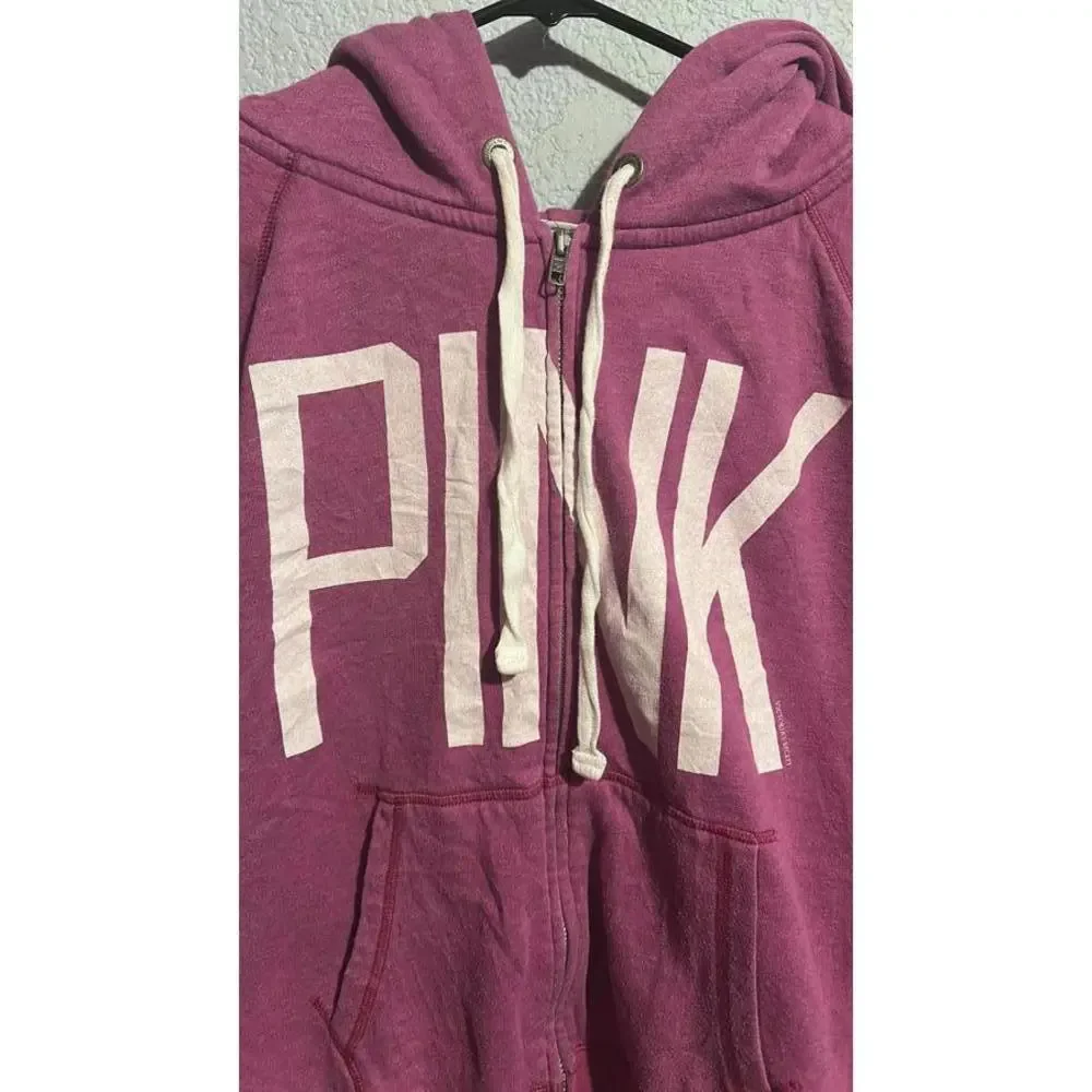 Victoria's Secret Pink Hoodie - Purple and White - Picture 2 of 8